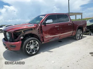 2020 Ram 1500 Limited with VIN 1C6RREHT1LN194626, listed as a Copart auction lot 62728865 with 70,592 mi miles and Salvage title. Bid and sale history available at DreamBid. Image 1.
