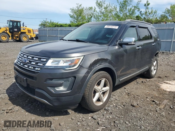 2017 Ford Explorer XLT z VIN 1FM5K8D85HGA96432, wystawiony jako Copart lot #55010315 z przebiegiem 108 632 mil mil oraz Szkoda całkowita • Salvage title. Historia ofert i sprzedaży dostępna na DreamBid. Obrazek 1.