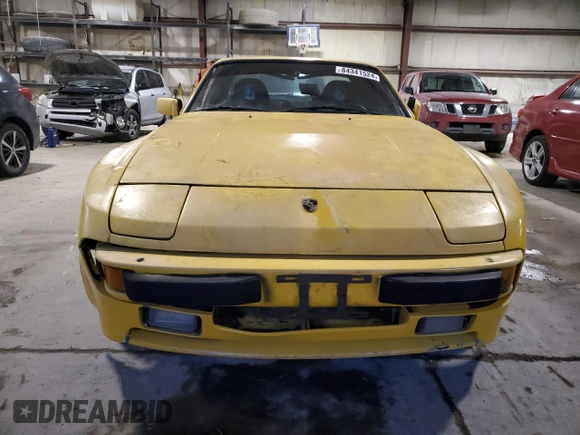 1984 Porsche 944 with VIN WP0AA0946EN455839, listed as a Copart auction lot 44537605 with 91,578 mi miles and Non Repairable. Bid and sale history available at carsss.com. Image 5.