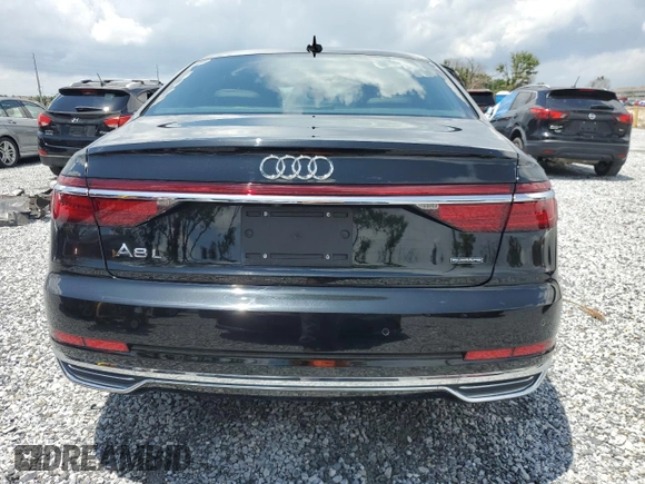 2019 Audi A8 with VIN WAU8DAF89KN011642, listed as a Copart auction lot 57915325 with 27,018 mi miles and Salvage title. Bid and sale history available at DreamBid. Image 6.