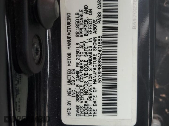 2010 Pontiac Vibe w/1SA with VIN 5Y2SP6E85AZ401885, listed as a Copart auction lot 80968404 with 127,450 mi miles and Clean Title. Bid and sale history available at carsss.com. Image 13.