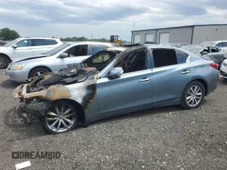 2015 Infiniti Q50 Premium z VIN JN1BV7AR3FM398583, wystawiony jako Copart lot #60471205 z przebiegiem Nie podano mil oraz Szkoda całkowita • Salvage title. Historia ofert i sprzedaży dostępna na DreamBid. Obrazek 1.