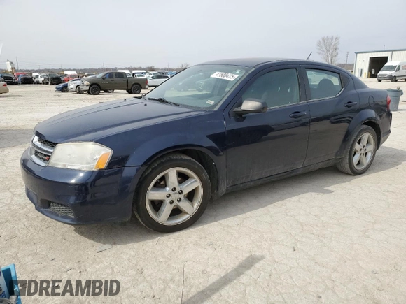 2013 Dodge Avenger SE with VIN 1C3CDZAB5DN688600, listed as a Copart auction lot 47686475 with 126,183 mi miles and Clean Title. Bid and sale history available at carsss.com. Image 1.