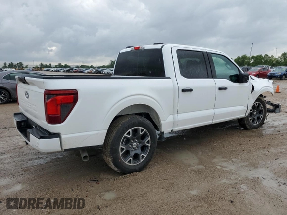 2024 Ford F-150 STX with VIN 1FTEW2KP9RKF20192, listed as a Copart auction lot 53884645 with 743 mi miles and Salvage Title. Bid and sale history available at carsss.com. Image 3.