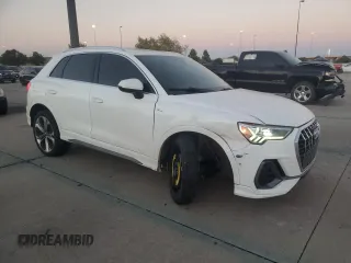 2020 Audi Q3 S line Prestige with VIN WA1FECF35L1035740, listed as a Copart auction lot 77837304 with 119,243 mi miles and Salvage Title. Bid and sale history available at carsss.com. Image 4.