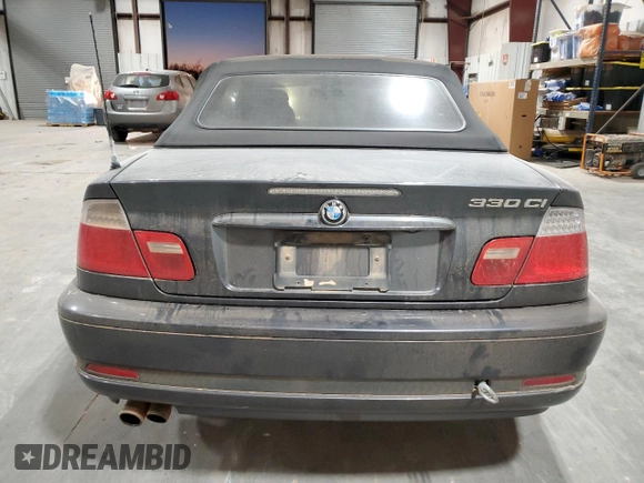 2005 BMW 3 Series 330Ci with VIN WBABW53455PL48536, listed as a Copart auction lot 82608174 with 153,225 mi miles and Salvage Title. Bid and sale history available at carsss.com. Image 6.
