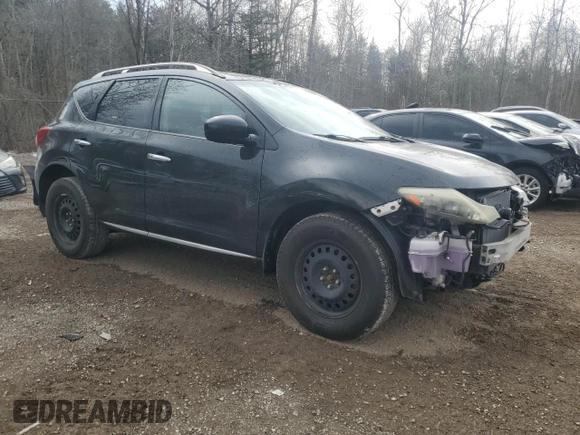 2009 Nissan Murano SL with VIN JN8AZ18W99W200589, listed as a Copart auction lot 54406135 with 256,755 mi miles and Salvage Title. Bid and sale history available at DreamBid. Image 4.