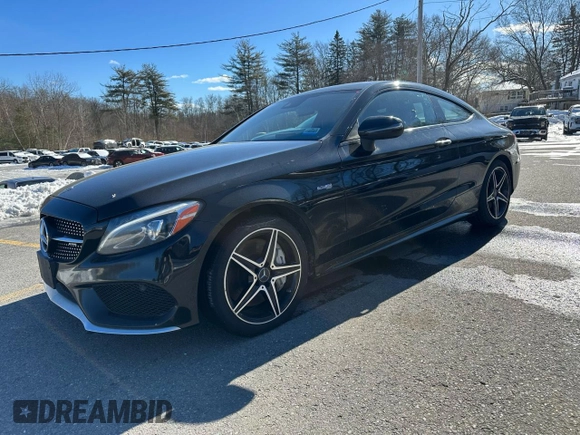 2018 Mercedes-Benz C 43 AMG with VIN WDDWJ6EB7JF625181, listed as a Copart auction lot 45785305 with 163,082 mi miles and Clean Title. Bid and sale history available at DreamBid. Image 1.