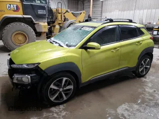 2019 Hyundai Kona Ultimate with VIN KM8K5CA59KU390674, listed as a Copart auction lot 43303795 with 46,070 mi miles and Salvage Title. Bid and sale history available at carsss.com. Image 1.