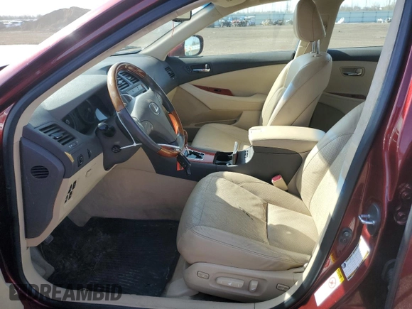 2007 Lexus ES 350 with VIN JTHBJ46G472005264, listed as a Copart auction lot 51128015 with 216,646 mi miles and Salvage Title. Bid and sale history available at carsss.com. Image 7.