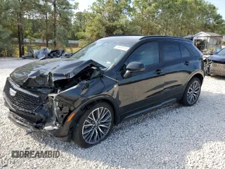 2024 Cadillac XT4 FWD Sport with VIN 1GYFZER46RF213543, listed as a Copart auction lot 76922214 with 3,878 mi miles and Salvage title. Bid and sale history available at DreamBid. Image 1.