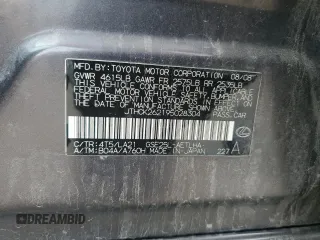 2009 Lexus IS 250 with VIN JTHCK262195028304, listed as a Copart auction lot 61438245 with 152,572 mi miles and Salvage title. Bid and sale history available at DreamBid. Image 12.