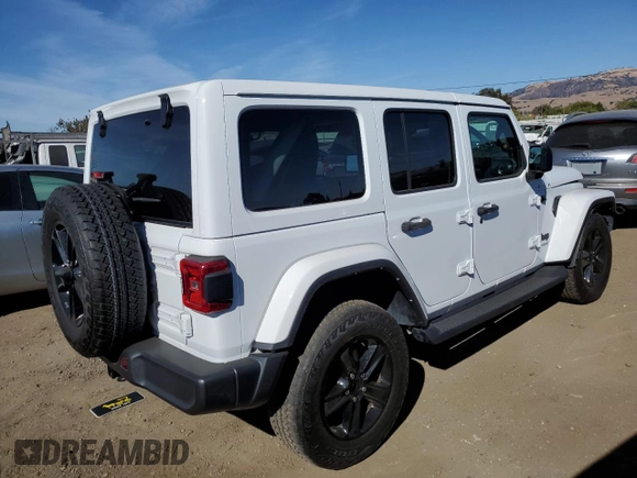 2022 Jeep Wrangler Unlimited Sahara Altitude with VIN 1C4HJXEG1NW235753, listed as a Copart auction lot 75942634 with 16,771 mi miles and Salvage title. Bid and sale history available at DreamBid. Image 3.