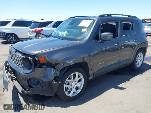 2018 Jeep Renegade Latitude with VIN ZACCJABB5JPJ63878, listed as a IAAI auction lot 42282707 with 90,572 mi miles and . Bid and sale history available at DreamBid. Image 17.