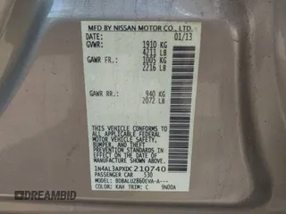 2013 Nissan Altima SL with VIN 1N4AL3APXDC210740, listed as a IAAI auction lot 42421943 with 67,378 mi miles and . Bid and sale history available at DreamBid. Image 9.