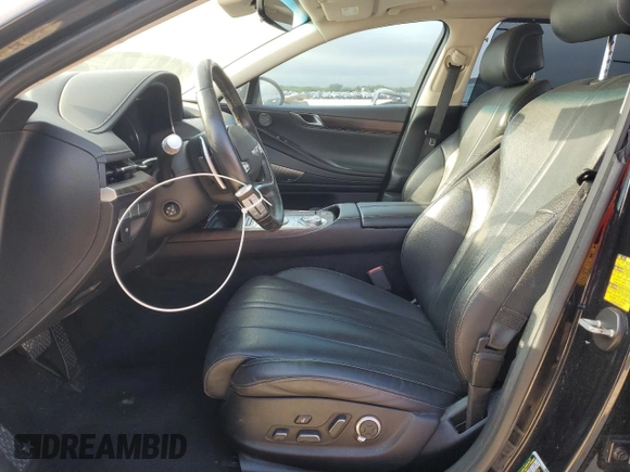 2022 Genesis G80 2.5T with VIN KMTGB4SC1NU104196, listed as a Copart auction lot 53179545 with 53,600 mi miles and Clean title. Bid and sale history available at DreamBid. Image 7.