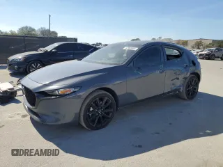 2023 Mazda 3 S Carbon Edition with VIN JM1BPBLM9P1623538, listed as a Copart auction lot 42968985 with 7,313 mi miles and Salvage Title. Bid and sale history available at DreamBid. Image 1.