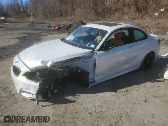 2020 BMW 2 Series M240i xDrive with VIN WBA2J7C02L7E06027, listed as a Copart auction lot 47505195 with 34,965 mi miles and Salvage Title. Bid and sale history available at carsss.com. Image 1.