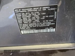 2023 Volkswagen Atlas SEL R-Line Black с VIN 1V2SR2CA0PC514341, выставлен на аукционе Copart как лот 49343705 с пробегом 28 467 миль миль и Списание • Salvage title. История ставок и продаж доступна на DreamBid. Изображение 16.