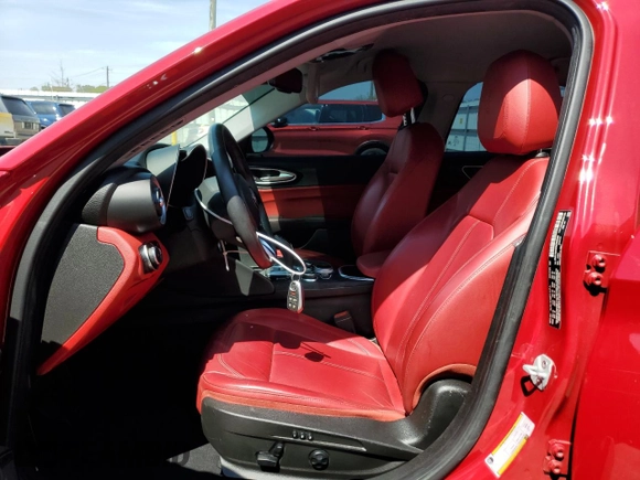 2021 Alfa Romeo Giulia with VIN ZARFAMAN3M7649352, listed as a Copart auction lot 51116125 with 34,093 mi miles and Salvage Title. Bid and sale history available at carsss.com. Image 7.
