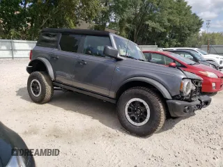 2023 Ford Bronco with VIN 1FMEE5DH4PLB12356, listed as a Copart auction lot 69272094 with 32,392 mi miles and Salvage Title. Bid and sale history available at DreamBid. Image 4.