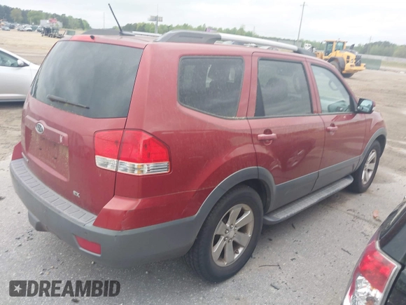2009 Kia Borrego EX with VIN KNDJH741395010983, listed as a IAAI auction lot 41981799 with 152,278 mi miles. Bid and sale history available at carsss.com. Image 4.