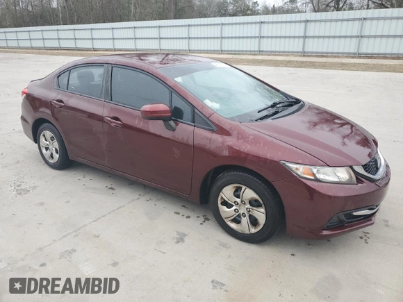 2015 Honda Civic LX with VIN 2HGFB2F50FH557161, listed as a Copart auction lot 46039215 with 133,232 mi miles and Salvage Title. Bid and sale history available at DreamBid. Image 4.