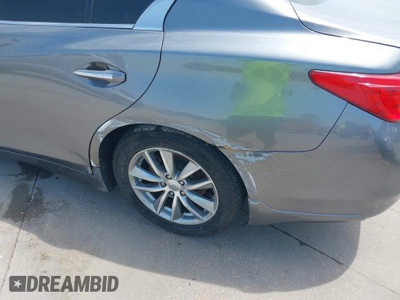 2014 Infiniti Q50 Premium with VIN JN1BV7AP5EM675859, listed as a IAAI auction lot 42031960 with 110,149 mi miles. Bid and sale history available at carsss.com. Image 18.