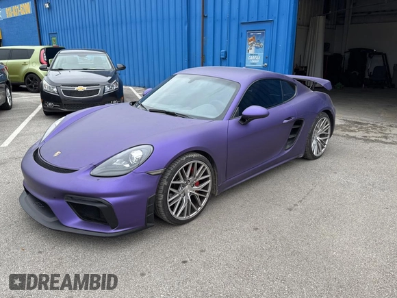 2018 Porsche 718 Cayman S with VIN WP0AB2A8XJK279655, listed as a Copart auction lot 55249845 with 59,283 mi miles and Clean Title. Bid and sale history available at DreamBid. Image 2.
