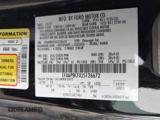 2018 Ford Mustang GT with VIN 1FA6P8CFXJ5126672, listed as a IAAI auction lot 41544616 with Not Provided miles. Bid and sale history available at carsss.com. Image 9.