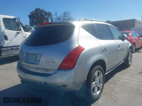2003 Nissan Murano SL with VIN JN8AZ08W63W221871, listed as a IAAI auction lot 41682355 with 180,757 mi miles. Bid and sale history available at carsss.com. Image 4.