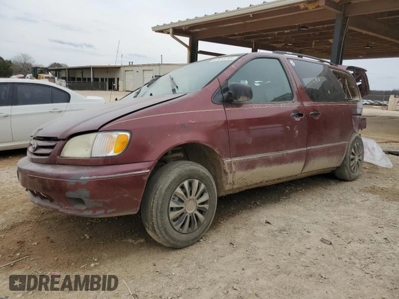 2002 Toyota Sienna CE with VIN 4T3ZF19C72U462322, listed as a Copart auction lot 47813745 with 0 mi miles and Salvage Title. Bid and sale history available at carsss.com. Image 1.