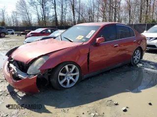 2003 Infiniti G35 w/Leather with VIN JNKCV51E03M335812, listed as a Copart auction lot 49454515 with Not Provided miles and Salvage Title. Bid and sale history available at carsss.com. Image 1.