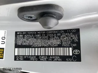 2021 Toyota Prius Prime LE with VIN JTDKAMFP9M3176549, listed as a Copart auction lot 50425295 with 158,990 mi miles and Salvage Title. Bid and sale history available at carsss.com. Image 12.