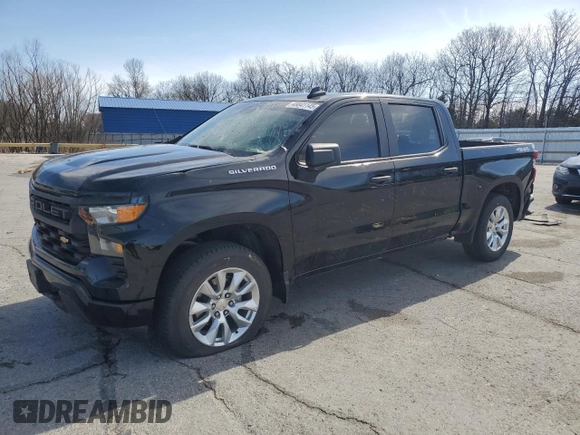 2023 Chevrolet Silverado 1500 Custom with VIN 1GCPDBEK3PZ171808, listed as a Copart auction lot 49841145 with 22,549 mi miles and Salvage Title. Bid and sale history available at DreamBid. Image 1.