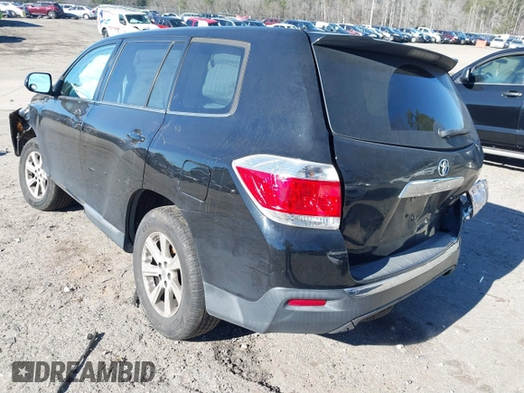 2013 Toyota Highlander with VIN 5TDZA3EH8DS046618, listed as a IAAI auction lot 41223251 with 148,568 mi miles and . Bid and sale history available at DreamBid. Image 3.