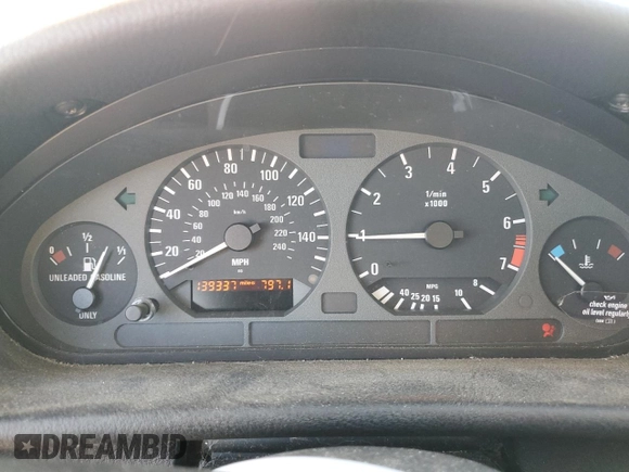 1999 BMW 3 Series 328is with VIN WBABG133XXET07976, listed as a Copart auction lot 67804724 with 139,337 mi miles and Salvage Title. Bid and sale history available at carsss.com. Image 9.