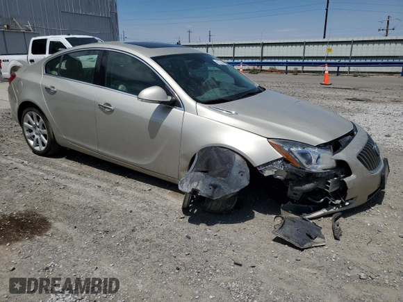 2013 Buick Regal Turbo Premium 3 with VIN 2G4GU5GV0D9218772, listed as a Copart auction lot 62733084 with Not provided miles and Salvage title. Bid and sale history available at DreamBid. Image 4.