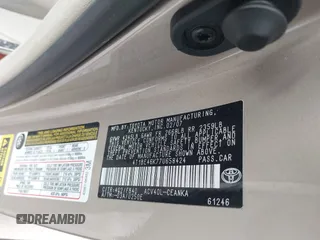 2007 Toyota Camry CE with VIN 4T1BE46K77U658424, listed as a IAAI auction lot 42058479 with Not Provided miles and . Bid and sale history available at DreamBid. Image 9.