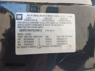 2007 Chevrolet Suburban LTZ with VIN 3GNFC16047G246612, listed as a IAAI auction lot 41802259 with Not Provided miles and . Bid and sale history available at DreamBid. Image 9.