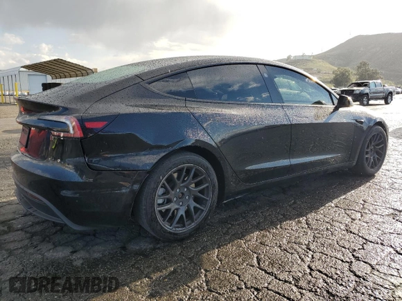 2024 Tesla Model 3 with VIN 5YJ3E1EA5RF738574, listed as a Copart auction lot 48425325 with 9,423 mi miles and Salvage Title. Bid and sale history available at DreamBid. Image 3.