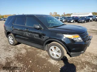 2014 Ford Utility Police Interceptor with VIN 1FM5K8AR7EGC38420, listed as a Copart auction lot 73544484 with 54,438 mi miles and Salvage Title. Bid and sale history available at carsss.com. Image 4.