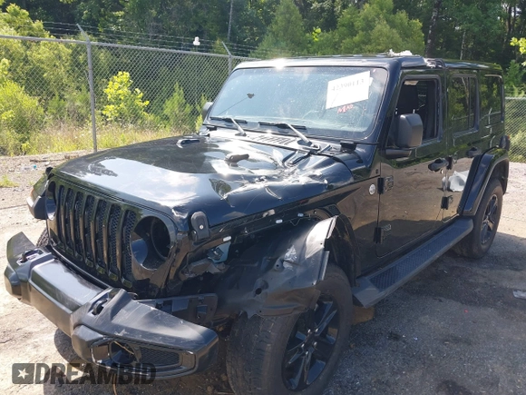 2020 Jeep Wrangler Unlimited Sahara z VIN 1C4HJXEN6LW106869, wystawiony jako IAAI lot #42390113 z przebiegiem 56 907 mil mil oraz . Historia ofert i sprzedaży dostępna na DreamBid. Obrazek 6.