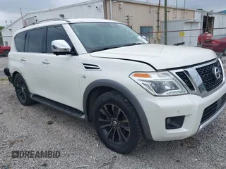 2018 Nissan Armada Platinum z VIN JN8AY2NF7J9331228, wystawiony jako IAAI lot #42129739 z przebiegiem 146 445 mil mil oraz . Historia ofert i sprzedaży dostępna na DreamBid. Obrazek 1.