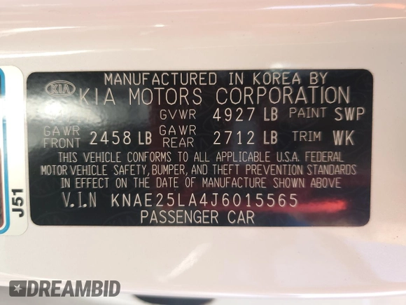 2018 Kia Stinger Premium with VIN KNAE25LA4J6015565, listed as a Copart auction lot 82378014 with 48,281 mi miles and Salvage Title. Bid and sale history available at DreamBid. Image 13.