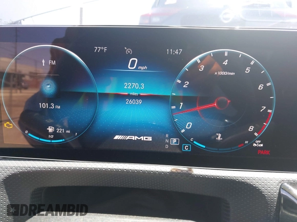 2023 Mercedes-Benz CLA 45 AMG with VIN W1K5J5DBXPN414966, listed as a IAAI auction lot 42265563 with 26,039 mi miles and . Bid and sale history available at DreamBid. Image 7.