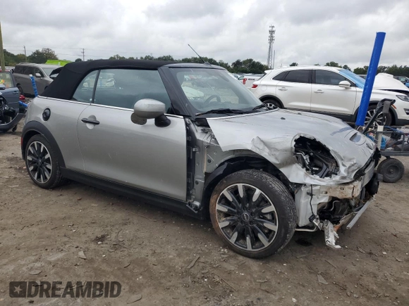 2023 MINI Convertible Cooper S with VIN WMW43DL07P3R10231, listed as a Copart auction lot 72804794 with 7,460 mi miles and Salvage title. Bid and sale history available at DreamBid. Image 4.