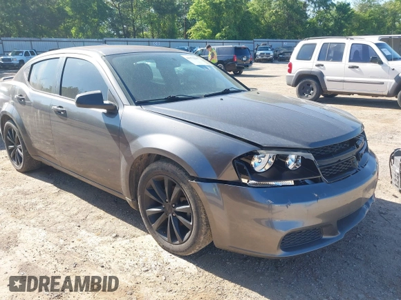 2014 Dodge Avenger SE z VIN 1C3CDZAB1EN189407, wystawiony jako IAAI lot #41972290 z przebiegiem 194 045 mil mil oraz . Historia ofert i sprzedaży dostępna na DreamBid. Obrazek 1.