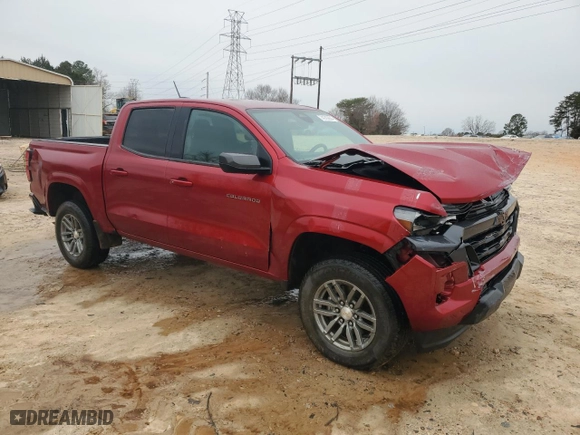 2023 Chevrolet Colorado 2WD LT with VIN 1GCGSCEC6P1241711, listed as a Copart auction lot 74743604 with 19,535 mi miles and Salvage Title. Bid and sale history available at carsss.com. Image 4.