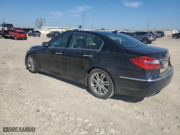 2012 Hyundai Genesis 3.8L with VIN KMHGC4DD2CU192640, listed as a Copart auction lot 46691275 with 188,602 mi miles and Salvage Title. Bid and sale history available at carsss.com. Image 2.